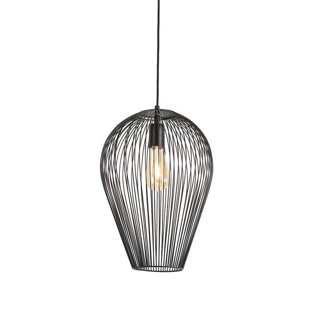 Light & Living - Hanglamp ABBY - Ø31x40cm - Zwart