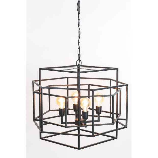 Light & Living - Hanglamp DALISIA - 69x64x56cm - Zwart