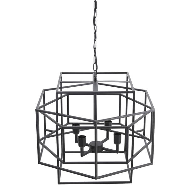 Light & Living - Hanglamp DALISIA - 69x64x56cm - Zwart