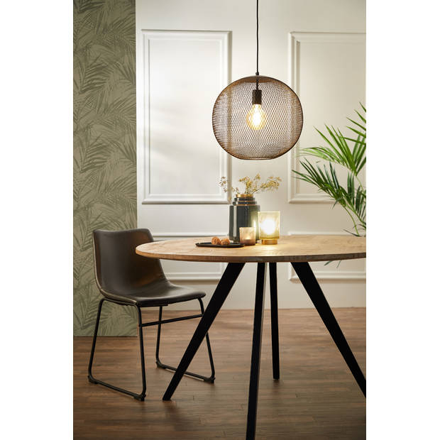 Light & Living - Hanglamp REILLEY - Ø40x39cm - Zwart