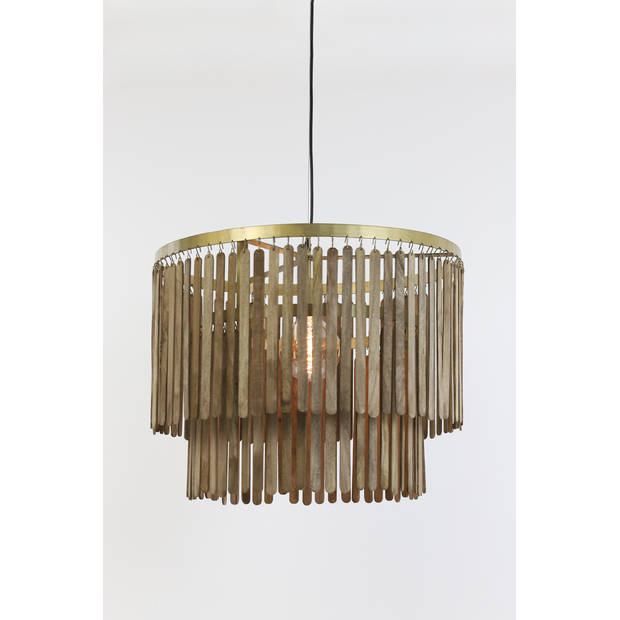 Light & Living - Hanglamp GULARO - Ø60x43cm - Bruin