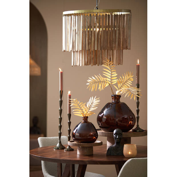 Light & Living - Hanglamp GULARO - Ø60x43cm - Bruin