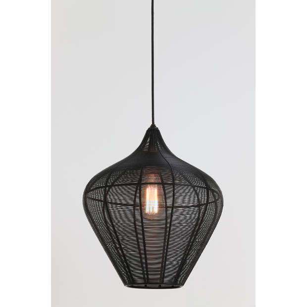 Light & Living - Hanglamp Alvaro - 36x36x40 - Zwart