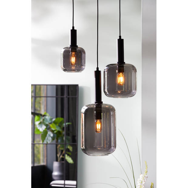 Light & Living - Hanglamp Lekar - 22x22x52 - Grijs