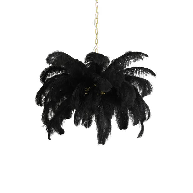 Light & Living - Hanglamp Feather - 80x80x80 - Zwart