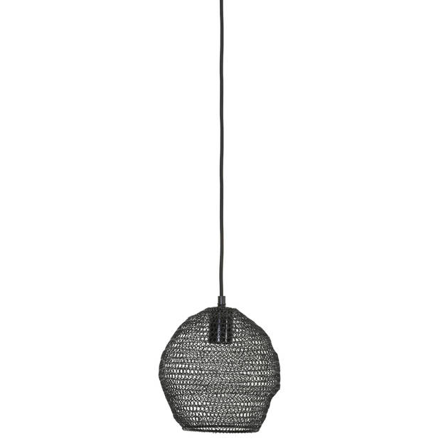 Light & Living - Hanglamp NOLA - Ø18x20cm - Zwart