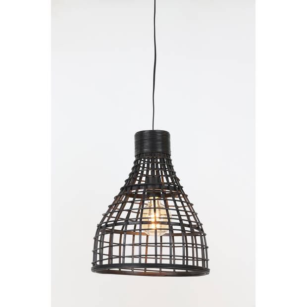 Light & Living - Hanglamp Puerto - 34x34x41.5 - Zwart