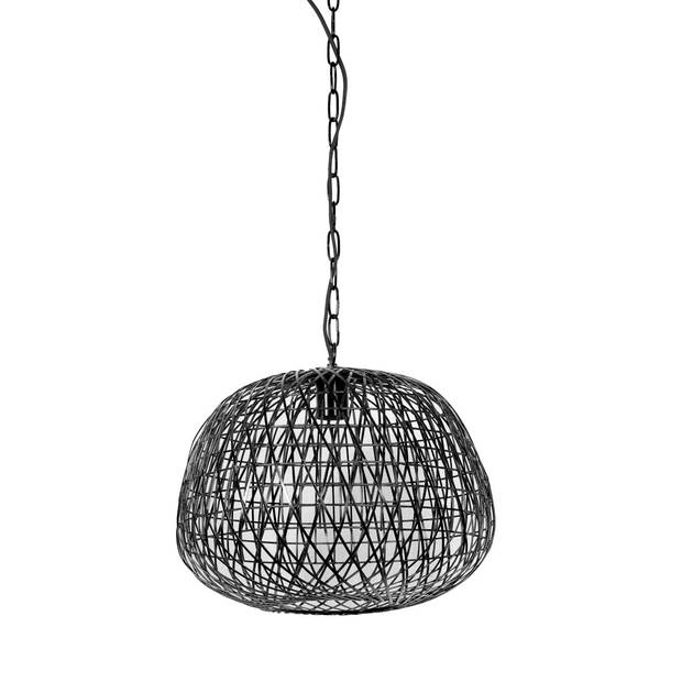 Light & Living - Hanglamp ALWINA - Ø40x35cm - Zwart