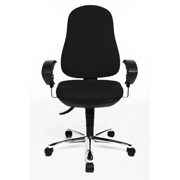 Topstar bureaustoel Support SY, zwart, basis uit chroom