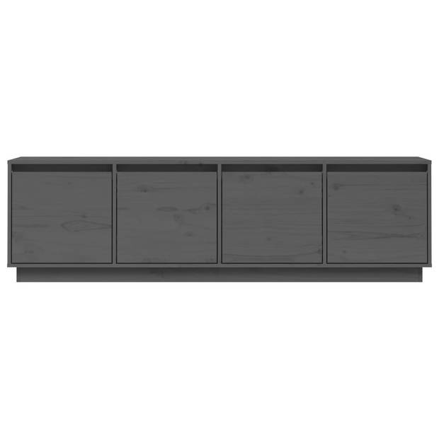 vidaXL Tv-meubel 156x37x45 cm massief grenenhout grijs