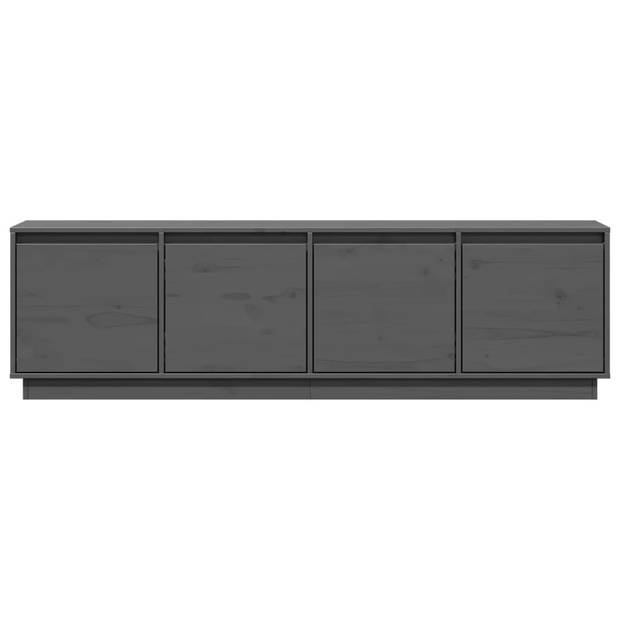 vidaXL Tv-meubel 156x37x45 cm massief grenenhout grijs