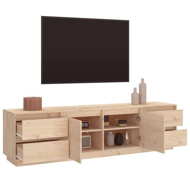 vidaXL Tv-meubel 176x37x47,5 cm massief grenenhout