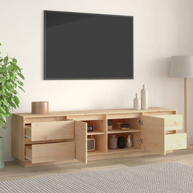 vidaXL Tv-meubel 176x37x47,5 cm massief grenenhout
