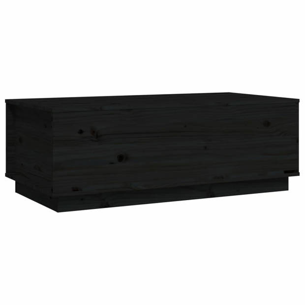 vidaXL Salontafel 100x50x35 cm massief grenenhout zwart