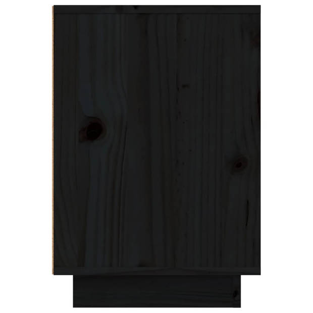 vidaXL Nachtkastjes 2 st 50x34x50 cm massief grenenhout zwart