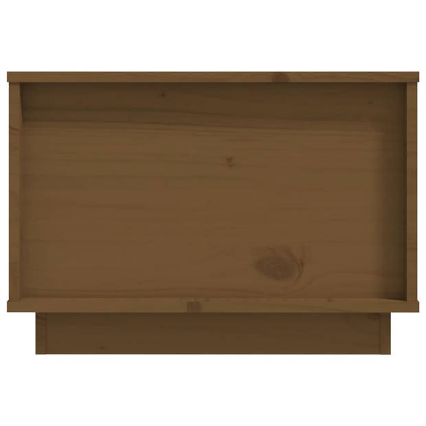 vidaXL Salontafel 60x50x35 cm massief grenenhout honingbruin
