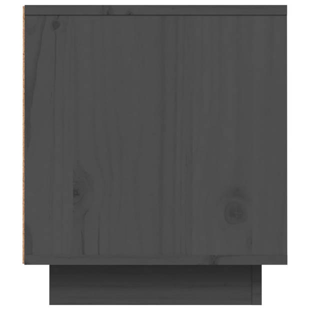 vidaXL Tv-meubel 80x35x40,5 cm massief grenenhout grijs