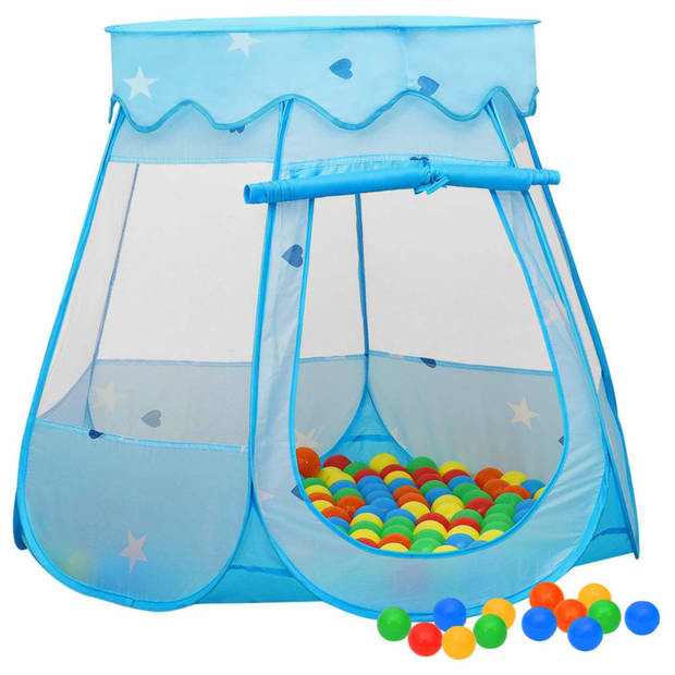 vidaXL Kinderspeeltent met 250 ballen 102x102x82 cm blauw