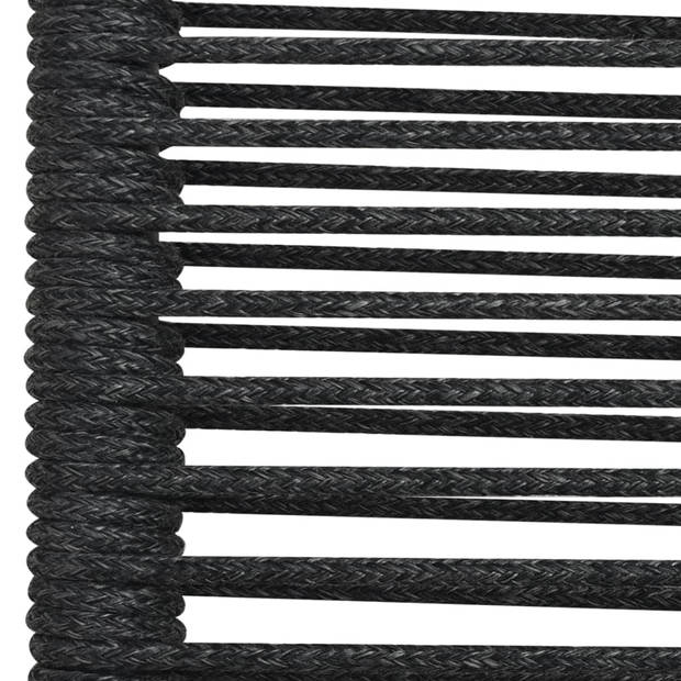 vidaXL 5-delige Tuinset katoenen touw en staal zwart