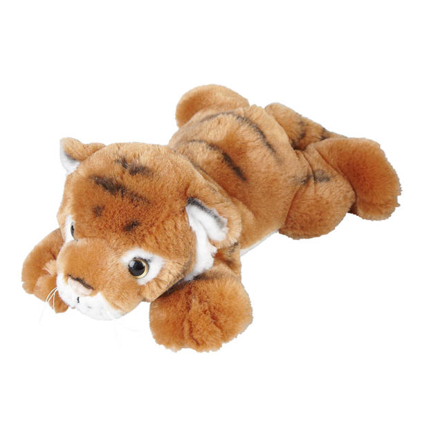 Verjaardag cadeau tijger 25 cm met XL Happy Birthday wenskaart - Knuffeldier