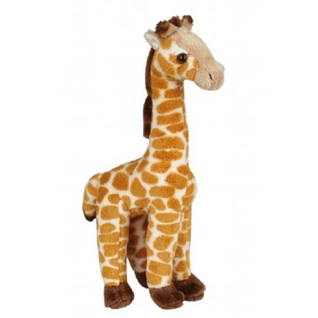 Verjaardag cadeau giraffe 23 cm met XL Happy Birthday wenskaart - Knuffeldier