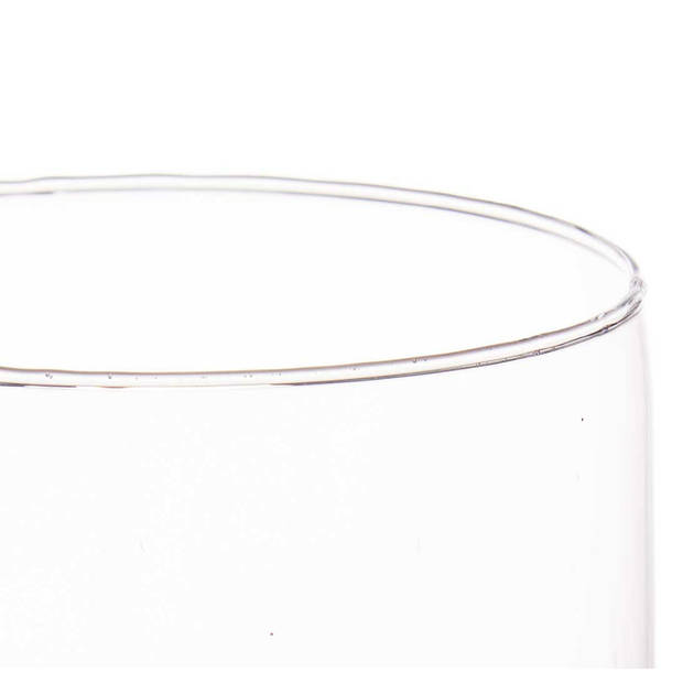 Bloemenvaas - cilinder vorm - transparant glas - 12 x 20 cm - Vazen