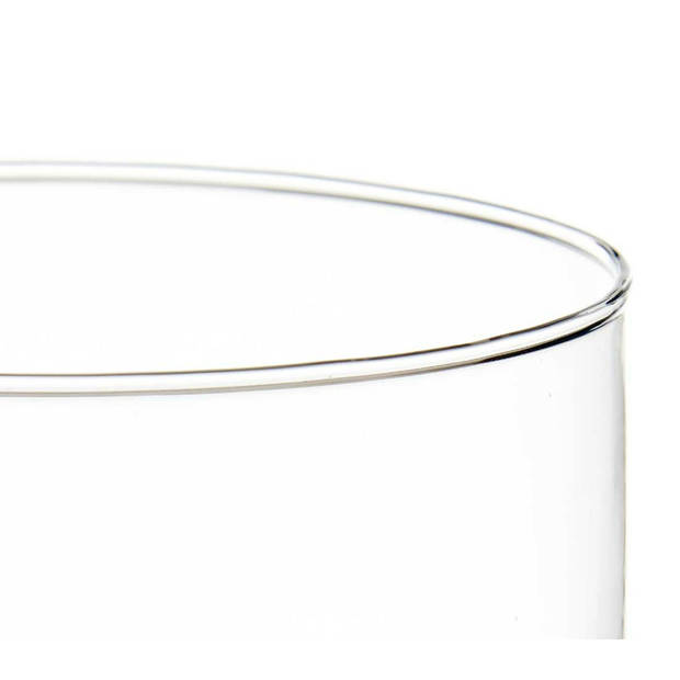 Giftdecor Bloemenvaas - cilinder vorm - transparant glas - 17 x 30 cm - Vazen