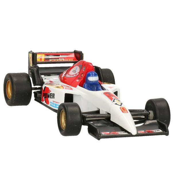 Schaalmodel Formule 1 wagen wit 10 cm - Speelgoed auto's
