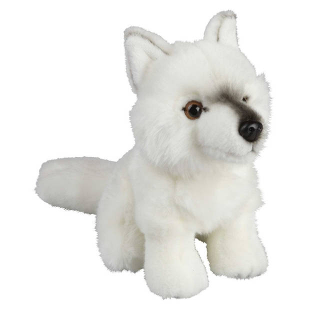 Knuffeldieren set wolf en hertje pluche knuffels 18 cm - Knuffeldier