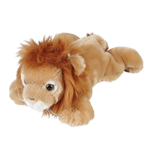 Verjaardag cadeau leeuw 25 cm met XL Happy Birthday wenskaart - Knuffeldier