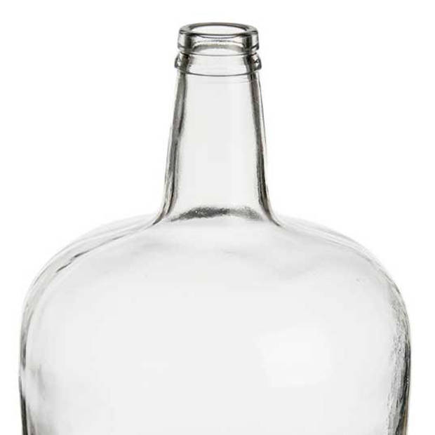 Bloemenvaas - flessen model - glas - transparant - 22 x 39 cm - Vazen