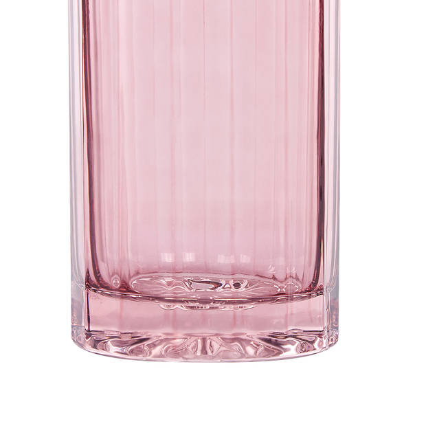 Beliani PERDIKI - Bloemenvaas-Roze-Glas