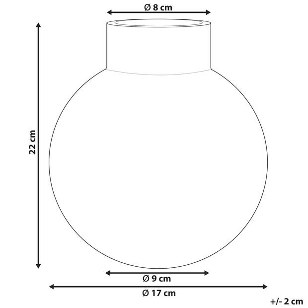 Beliani POLYDROSOS - Bloemenvaas-Grijs-Glas