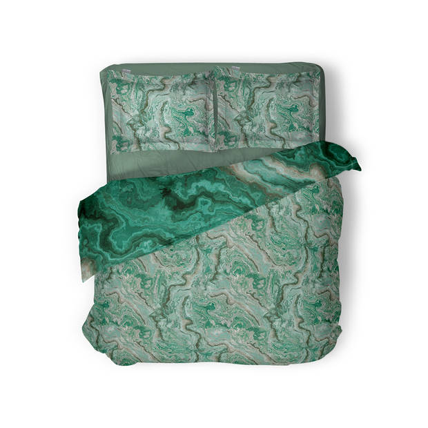 LINNICK Dekbedovertrek Katoen Quartz Shards - groen 200x200/220cm