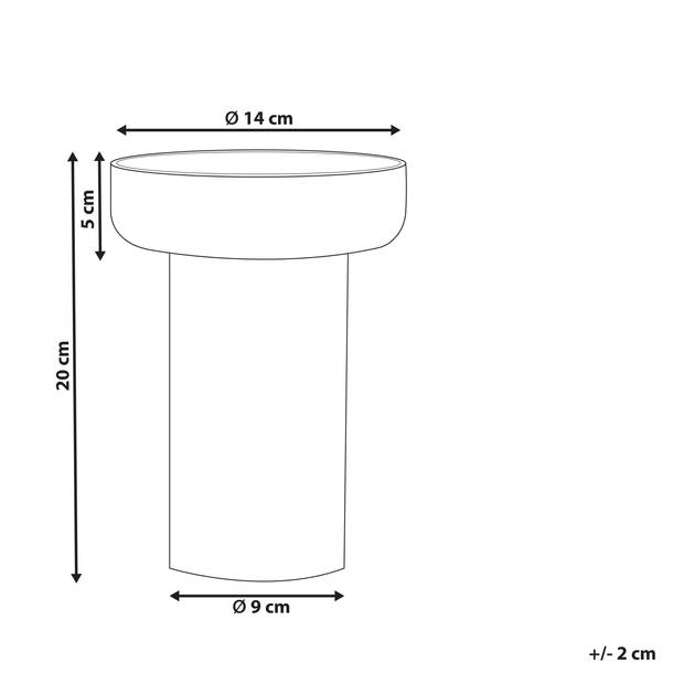 Beliani PLATANIA - Bloemenvaas-Oranje-Glas