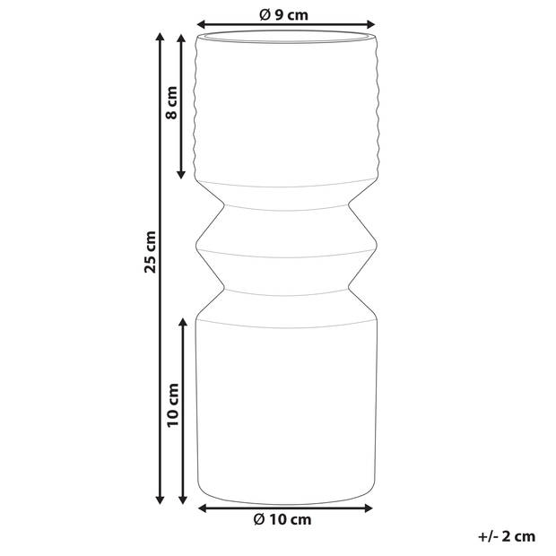 Beliani VRADETO - Bloemenvaas-Groen-Glas