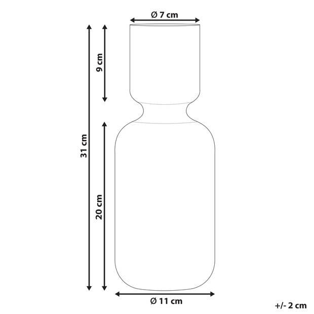 Beliani TRAGANA - Bloemenvaas-Paars-Glas