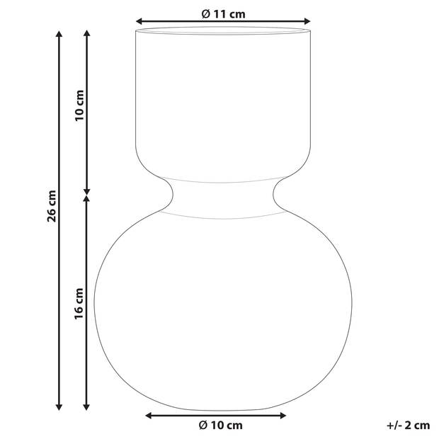 Beliani THETIDIO - Bloemenvaas-Paars-Glas