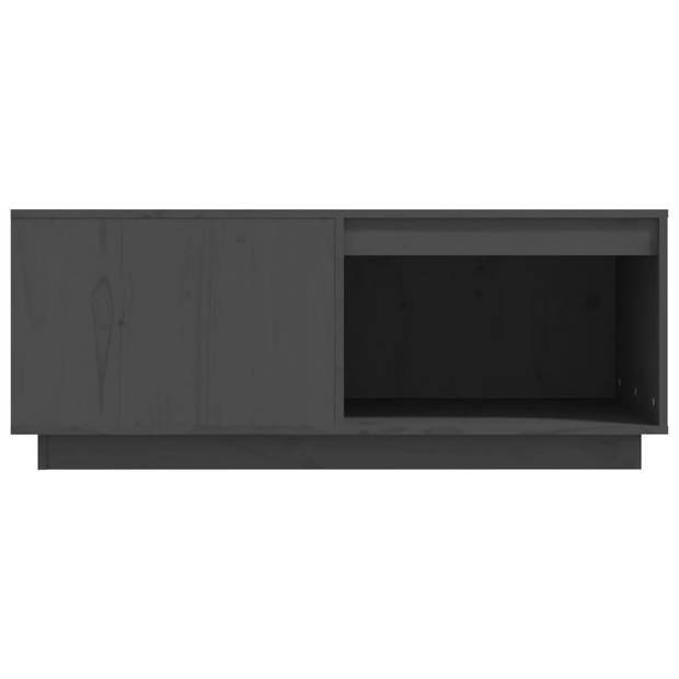 vidaXL Salontafel 100x101x40,5 cm massief grenenhout grijs