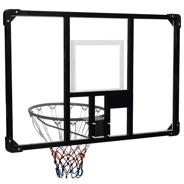 vidaXL Basketbalbord 106x69x3 cm polycarbonaat transparant