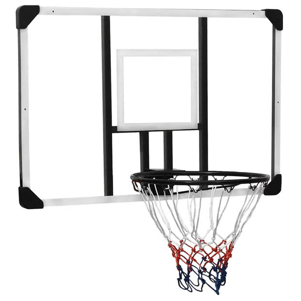 vidaXL Basketbalbord 106x69x3 cm polycarbonaat transparant