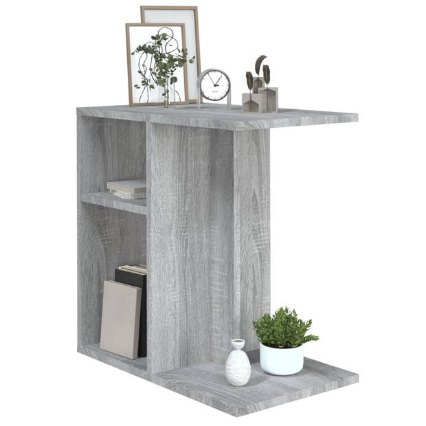 The Living Store Woonkamertafel - grijs sonoma eiken - 50 x 30 x 50 cm - praktisch