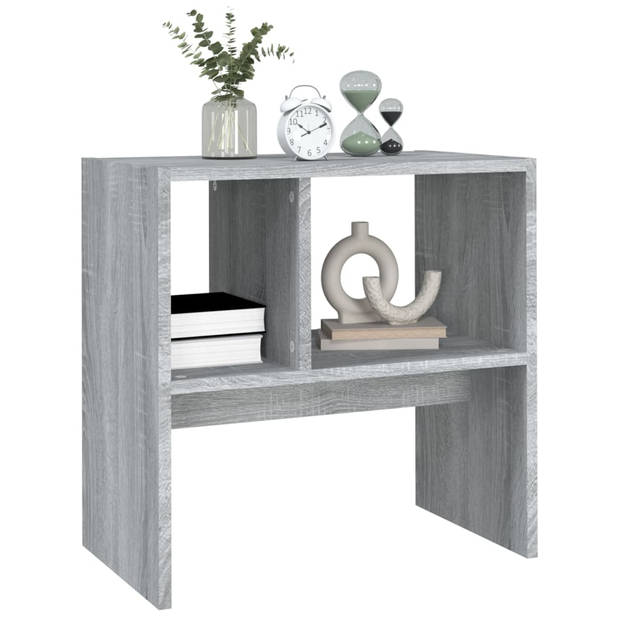 The Living Store Woonkamertafel - grijs sonoma eiken - 50 x 30 x 50 cm - praktisch