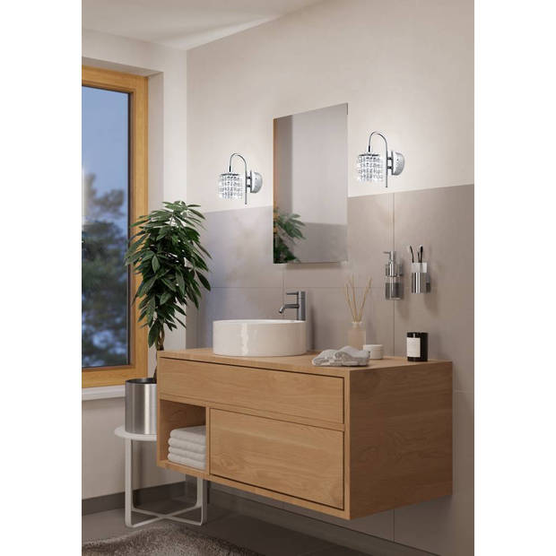 EGLO Batholino Almonte - Wandlamp - 1 Lichts - Chroom - Helder