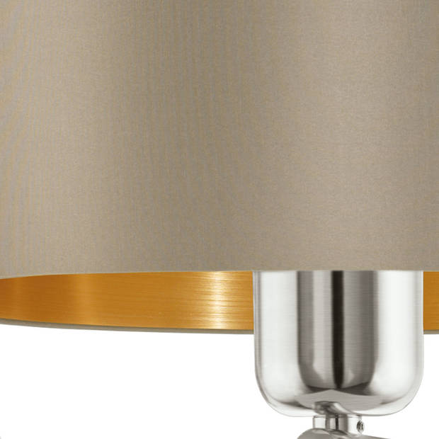 EGLO Maserlo - Wandlamp - 1 Lichts - ø23cm - Nikkel-Mat - Taupe - Goud