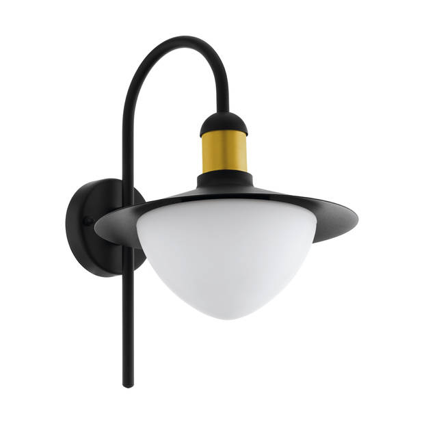 EGLO Sirmione Wandlamp Voor buiten - IP44 - Zwart/Goud