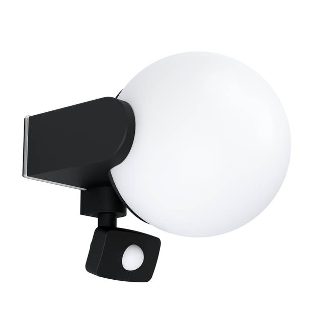 EGLO Rubio Wandlamp Buiten - Sensor - E27 - 17 cm - Sensor - Zwart/Wit