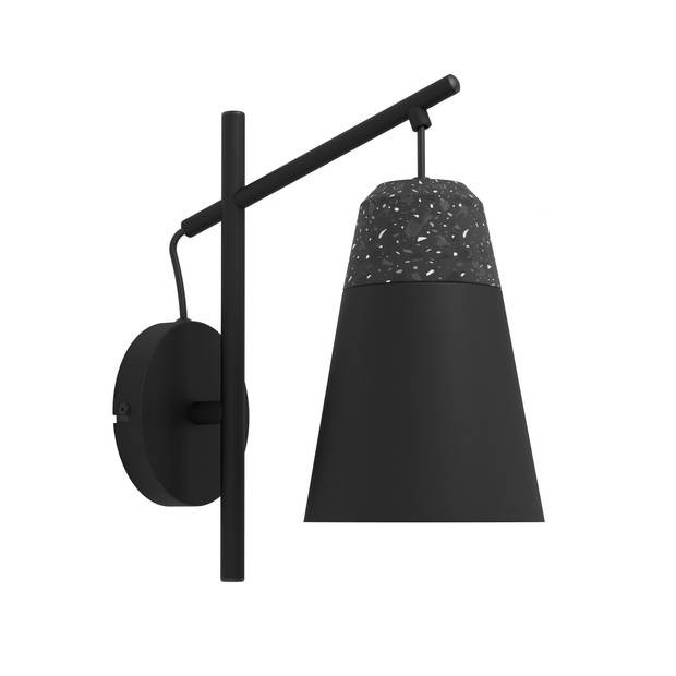 EGLO Canterras Wandlamp - E27 - 32 cm - Zwart/Grijs/Wit