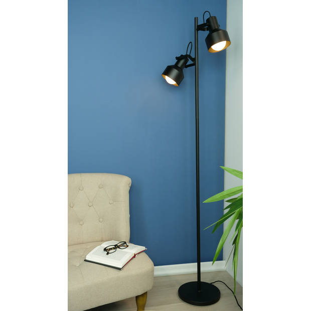 EGLO Casibare Vloerlamp - E27 - 160,5 cm - Zwart