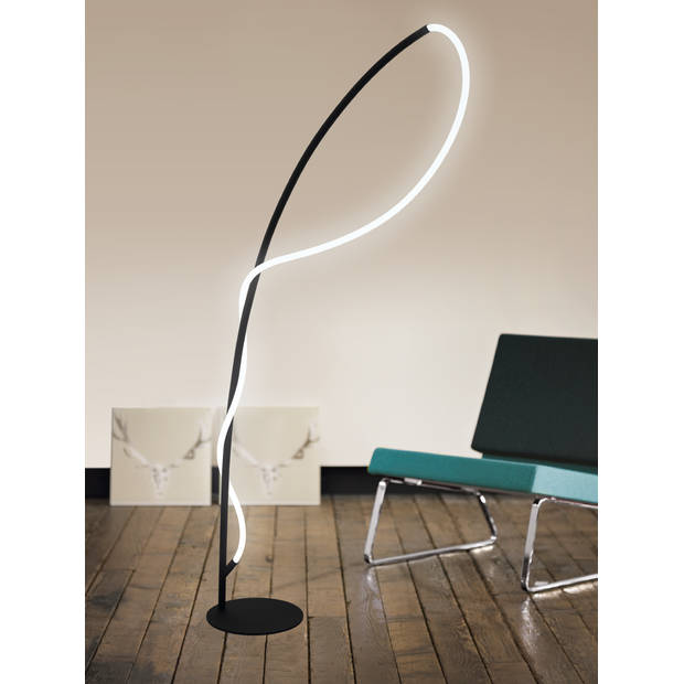 EGLO Egidonella Vloerlamp - LED - 160 cm - Zwart/Wit